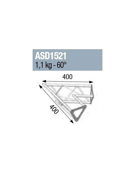 ANGLE 2D 60° SECTION 150 ALU TRIANGULAIRE