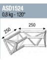 ANGLE 2D 120° SECTION 150 ALU TRIANGULAIRE