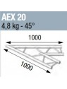 ASD - ANGLE 45° POUR ECHELLE PLATE 290 - AEX20