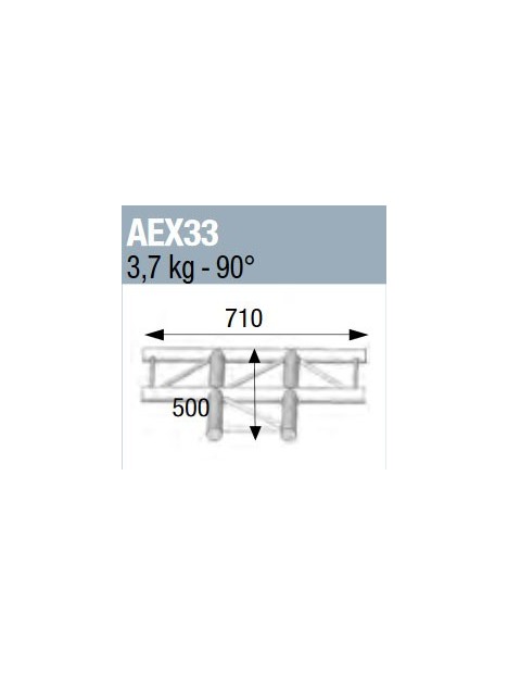 ASD - ANGLE 90° 3 DEPARTS A PLAT POUR ECHELLE PLATE 290 - AEX33