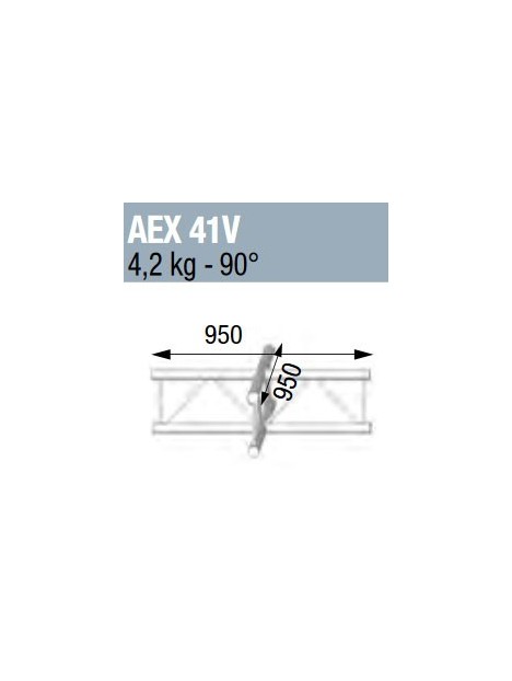 ASD - ANGLE 90° 4 DEPARTS A PLAT  POUR ECHELLE VERTICALE 290 - AEX41V