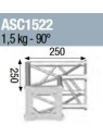 ASD - ANGLE 2D 90° SECTION 150 ALU CARRE - ASC1522