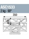 ASD - ANGLE 3D 90° SECTION 150  CARRE ALU - ASC1533