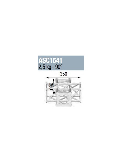 ASD - ANGLE 4D 90° SECTION 150 CARRE  ALU - ASC1541