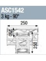 ASD - ANGLE 4D 90° SECTION 150 CARRE ALU - ASC1542