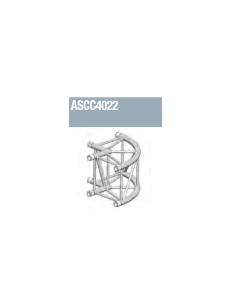 ASD - Angle alu 390 carrée 2 départs 90° arrondi extérieur - ASCC4022