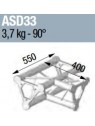 ASD - ANGLE ALU 250 TRIANGULAIRE 3 DEPARTS 90° HORIZONTAL - ASD33
