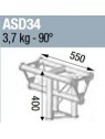 ASD - ANGLE ALU 250 TRIANGULAIRE 3 DEPARTS 90° VERTICAL - ASD34