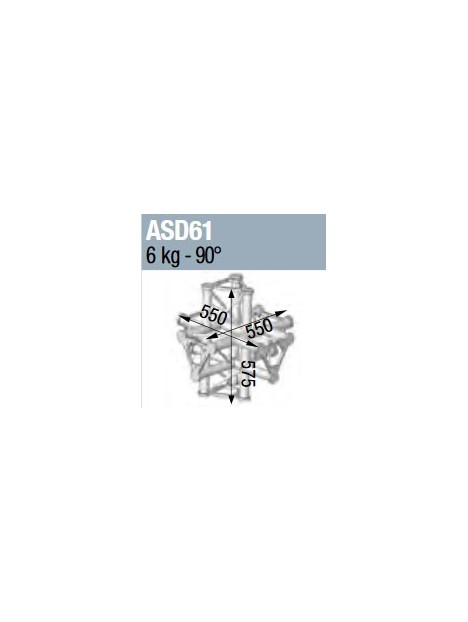 ASD - ANGLE ALU TRIANGULAIRE 250 6 DEPARTS - ASD61
