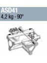 ASD - ANGLE ALU 250 TRIANGULAIRE 4 DEPARTS 90° HORIZONTAL - ASD41