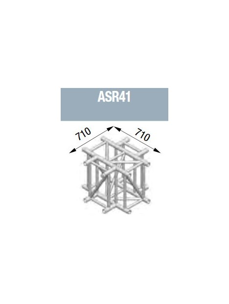 ASD - Angle 4 départs à plat 90° lg de 0m71x0m71 - ASR41