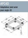 ASD - Adaptateur pied acier pour angle 4D ST 500 - APC4D