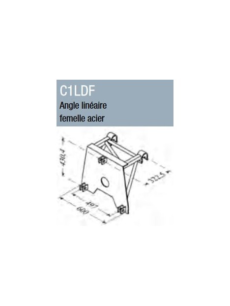 ASD - Angle linéaire femelle acier ST 500 - C1LDF