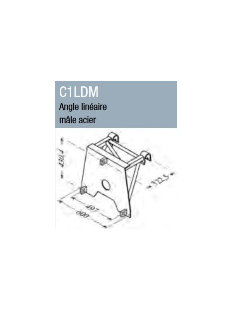 ASD - Angle linéaire mâle acier ST 500 - C1LDM