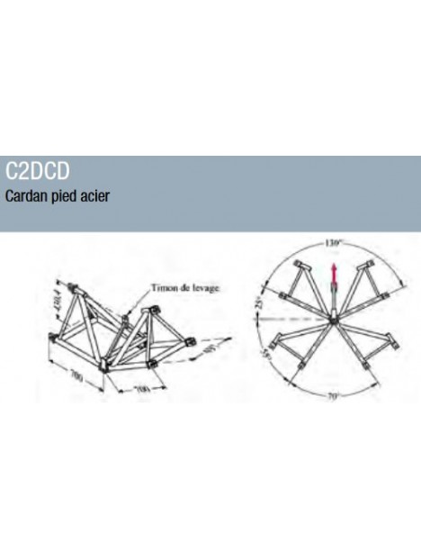 ASD - Cardan pied acier ST 500 - C2DCD