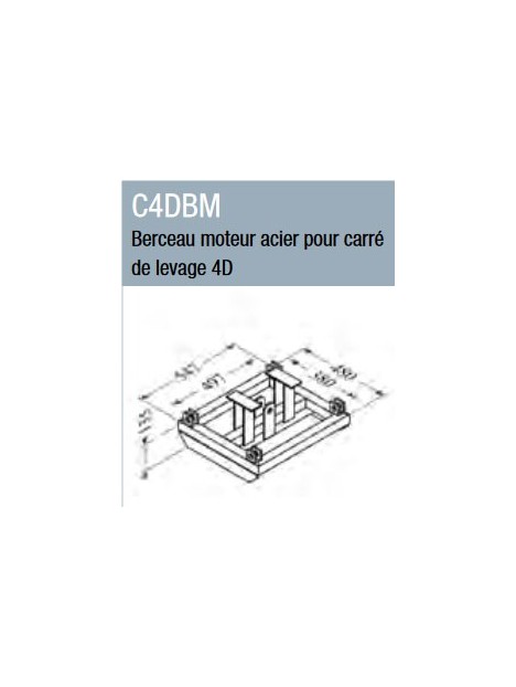 ASD - Berceau moteur acier pour carré de levage 4D ST 500 - C4DBM