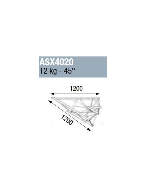 ASD - ANGLE ALU 390 2 DEPARTS 45° - ASX4020