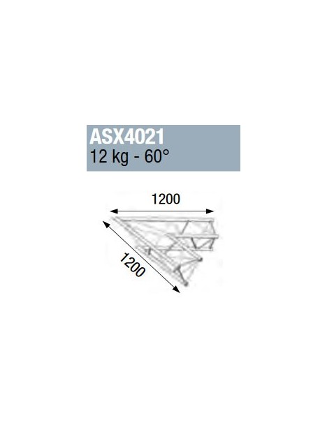 ASD - ANGLE ALU 390 2 DEPARTS 60° - ASX4021