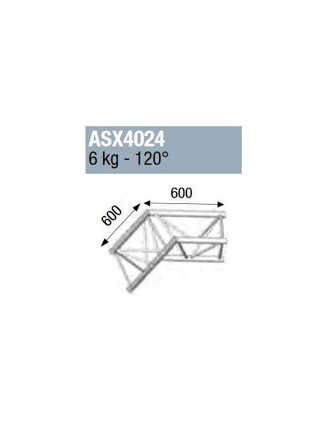 ASD - ANGLE ALU 390 2 DEPARTS 120° - ASX4024