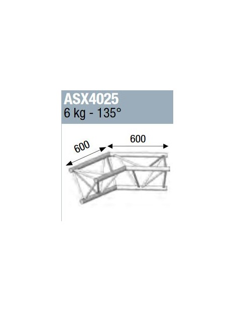 ASD - ANGLE ALU 390 2 DEPARTS 135° - ASX4025