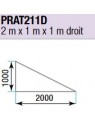 ASD - PRATICABLE TRIANGULAIRE 750 kg / m² de 2m x 1m x 1m. DROIT plancher extérieur - PRA-T211D