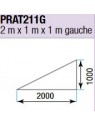ASD - PRATICABLE TRIANGULAIRE 750 kg / m² de 2m x 1m x 1m. plancher extérieur GAUCHE  - PRA-T211G