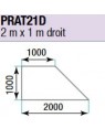 ASD - PRATICABLE TRIANGULAIRE 750 kg / m² de 2m x 1m. plancher extérieur DROIT - PRA-T21D