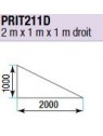 ASD - PRATICABLE TRIANG. INDOOR 500 kg / m² de 2m x 1m x 1m. DROIT - PRI-T211D