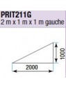 ASD - PRATICABLE TRIANG. INDOOR 500 kg / m² de 2m x 1m x 1m. GAUCHE  - PRI-T211G