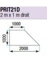 ASD - PRATICABLE TRIANG. INDOOR 500 kg / m² de 2m x 1m. DROIT - PRI-T21D