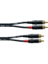Cordial - Câble audio double REAN 2x 2 RCA doré 0.3m - ECL CFU0.3CC