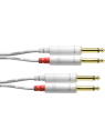 Cordial - Câble audio double 2x 2 Jacks mono blanc 1,5m - ECL CFU1.5PP-SNOW