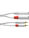 Cordial - Câble double 2 XLR m./2 RCA 3m blanc - ECL CFU3MC-SNOW