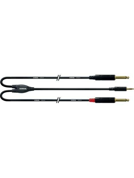 Cordial - Câble bretelle 3,5mm St./2x J. mono M. long 1,5 m - ECL CFY1.5WPP-LONG