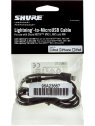 Shure - Câble micro USB - Lightning - SSE AMV-LTG