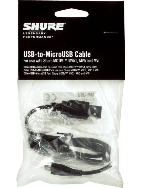 Shure - Câble micro USB - USB - SSE AMV-USB