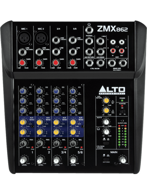 Alto Professional - MIXEUR COMPACT 6 VOIES - SLT ZMX862