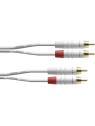 Cordial - Câble audio double RCA 90 cm blanc - ECL CFU0.9CC-SNOW